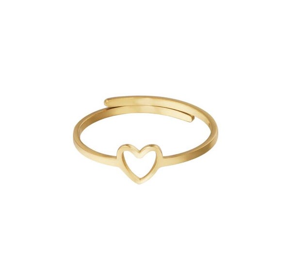 Hanna ring open hart goud