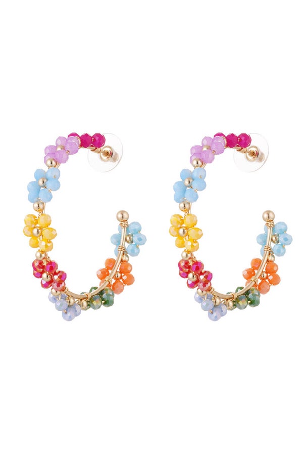 Oorbellen Bloemen Multi Collor Sale