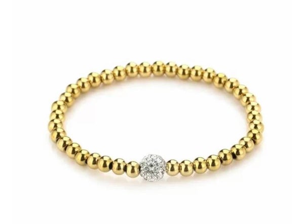Armband Nolah Goud - Wit