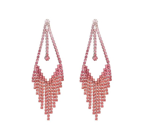 Oorbellen Statemant Strass Roze