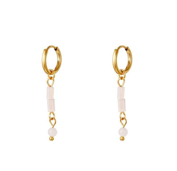 Oorbellen Liva Wit Goud
