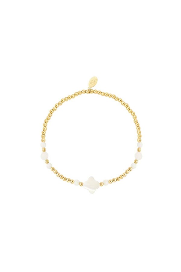 Armband Klaver met Parels