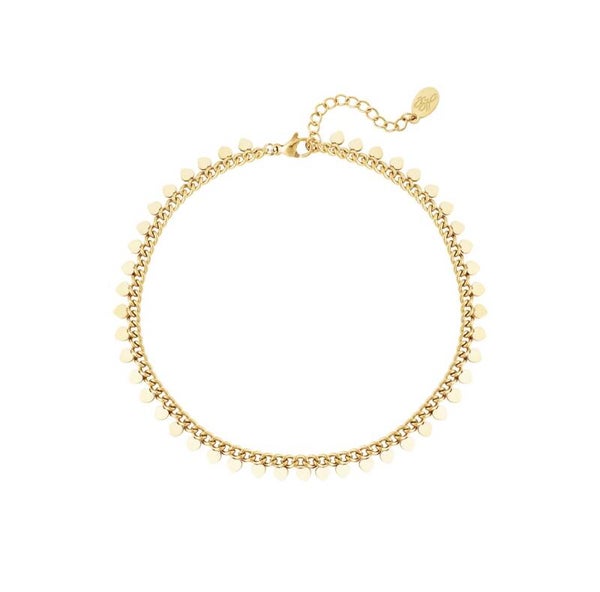 Sienna armband met hartjes goud