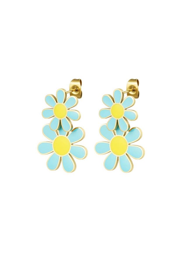 Oorbellen Summer Flowers Blue Sale