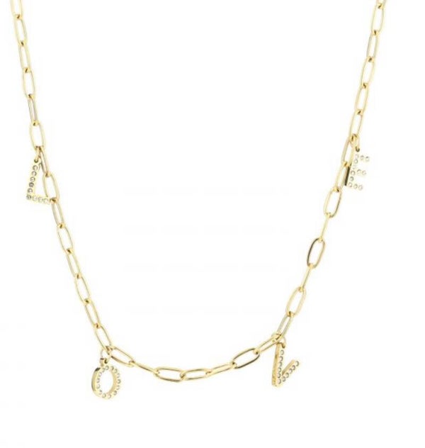 Ketting love goud