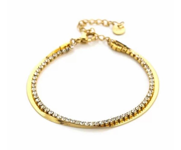 Dubbele armband Denvy goud