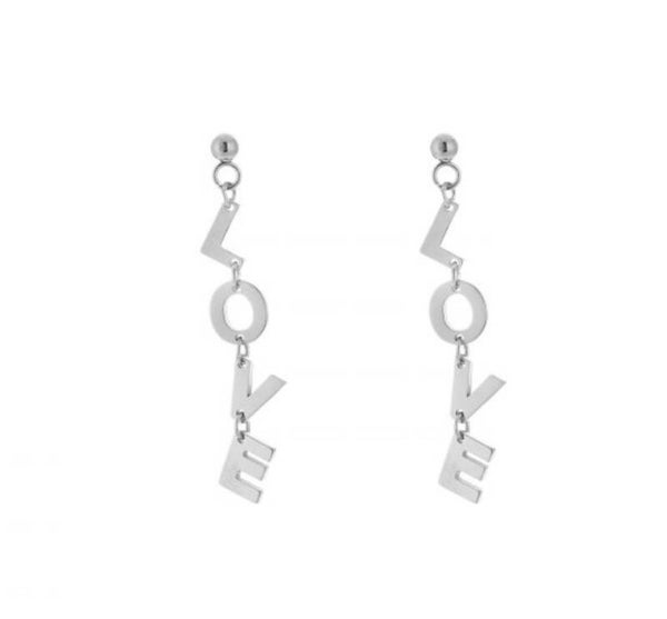 Oorbellen Love Zilver