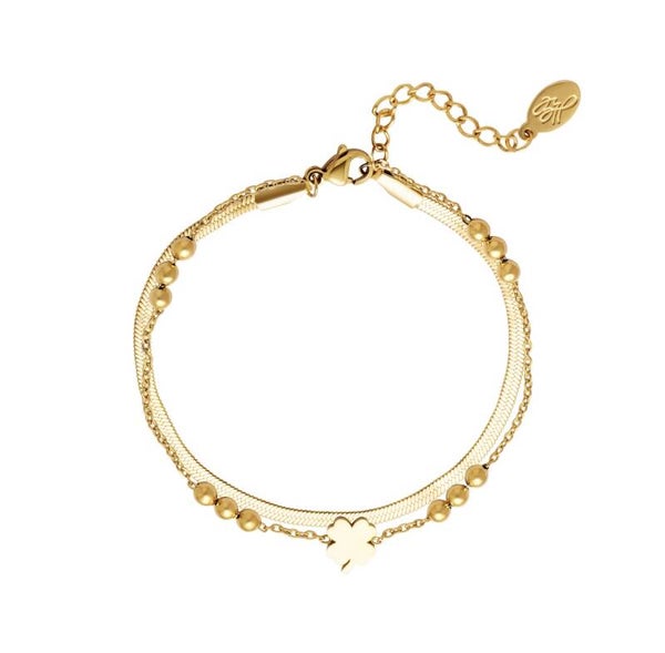 Ruby armband met meerdere schakels goud