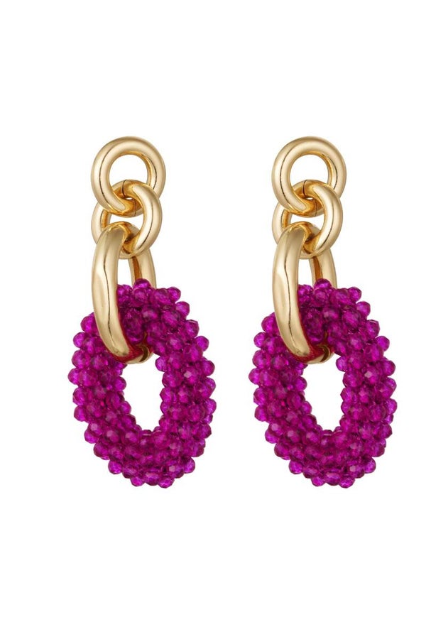 Oorbellen Bella Fuchsia