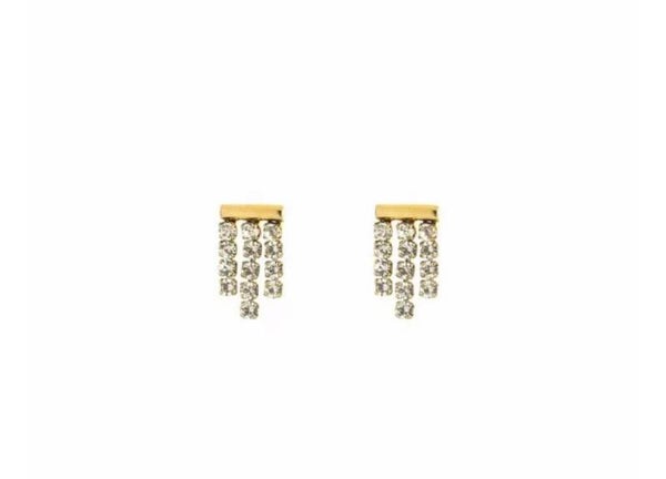 Oorbellen River Strass Goud