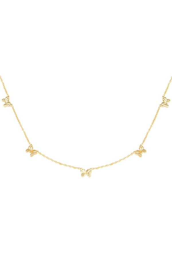 Ketting met Vlindertjes Goud