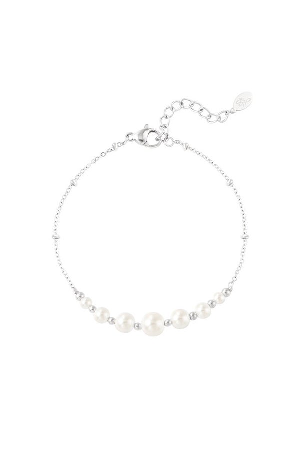 Armband Pearls Candy Zilver