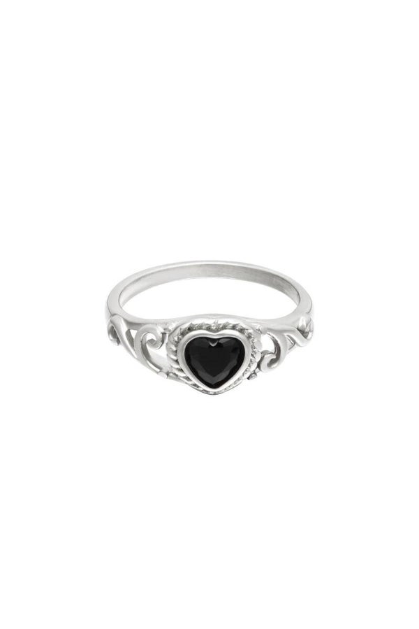 Ring met Zwart Hartje Sale Item