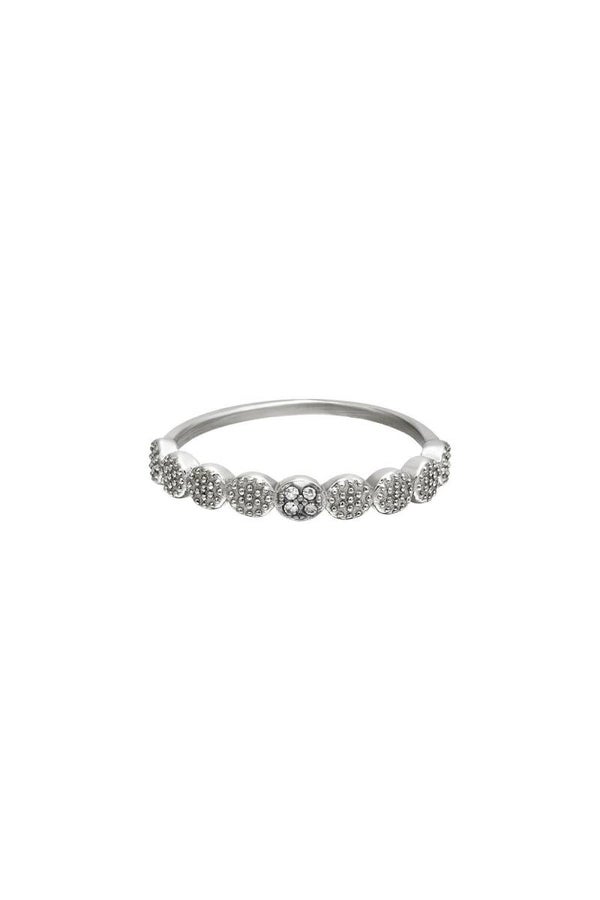 Ring Spot met Strass Zilver