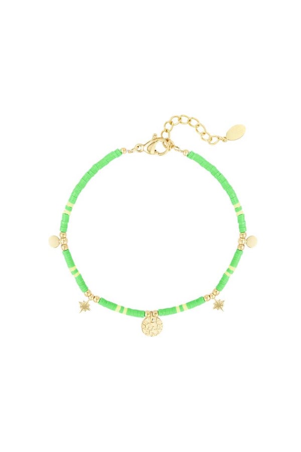 Armband Happy Goud - Groen