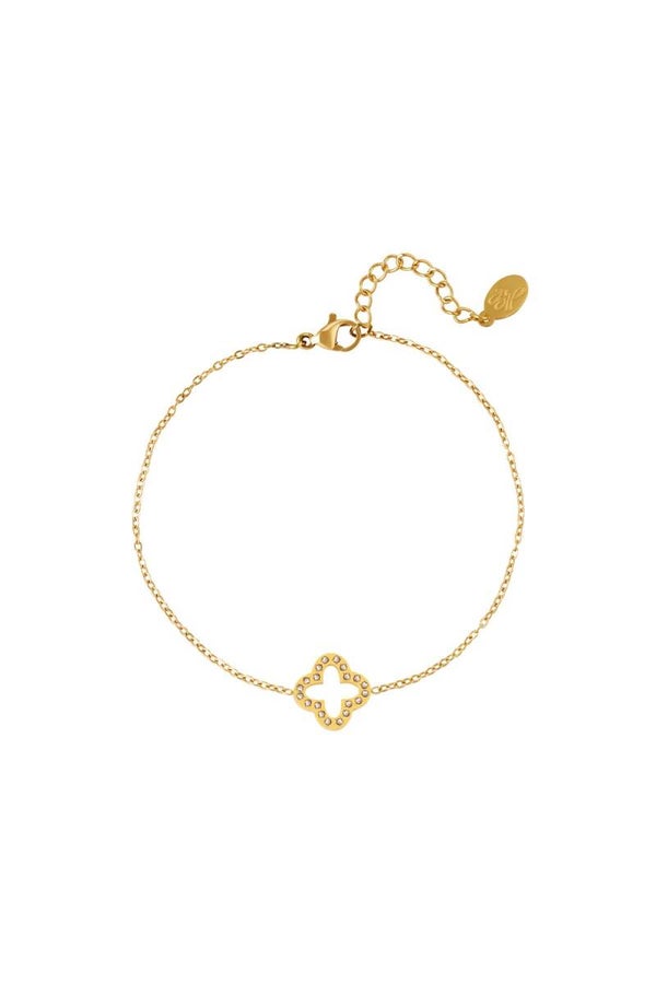 Armband Klavertje Strass