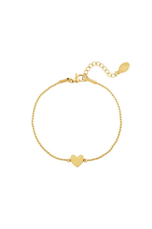 Armband met 3D Hartjes Bedel
