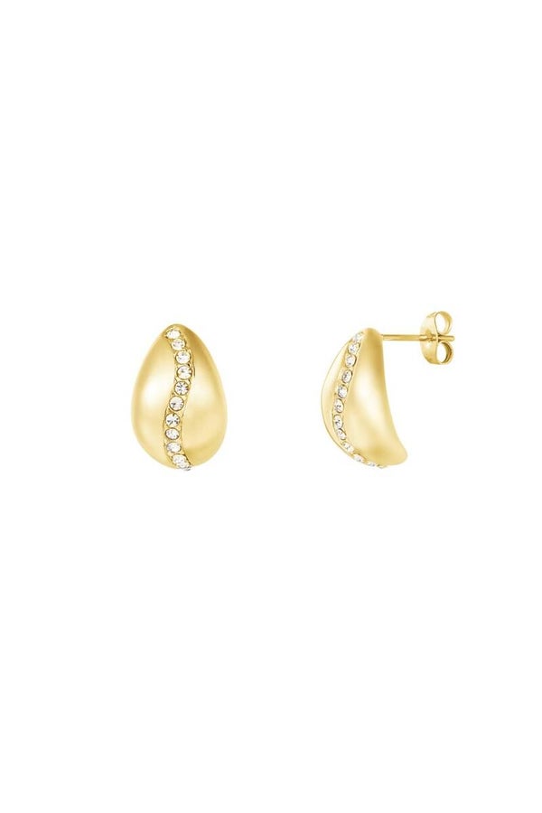 Oorbellen Druppel met Strass