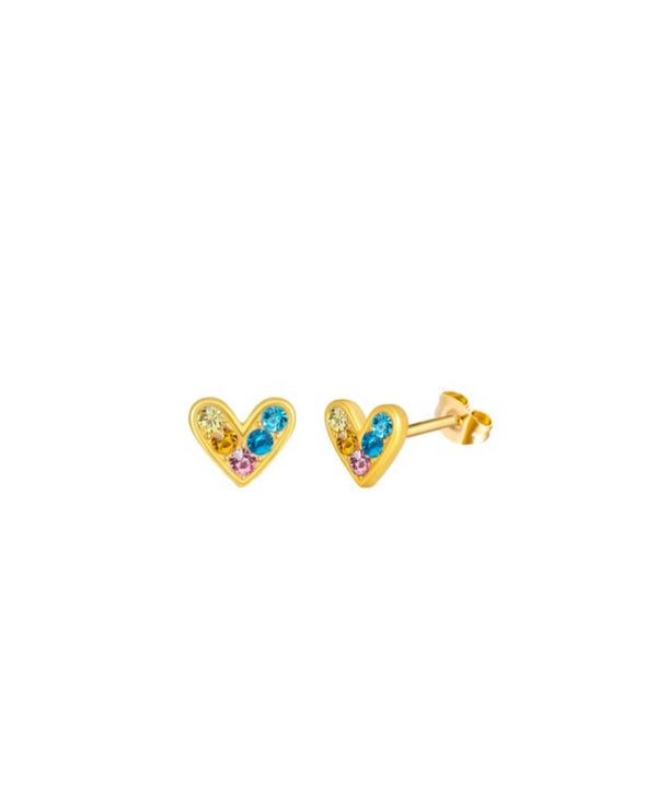 Oorbellen Rainbow Heart