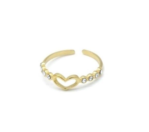 Ring Hartje met Strass
