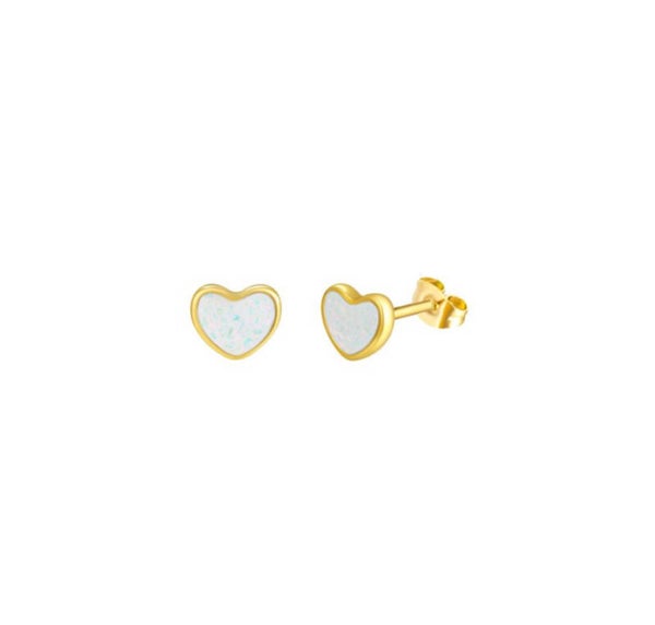 Oorstekers Heart Parelmoer