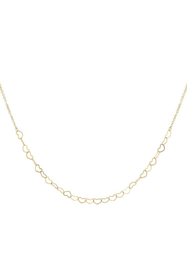 Ketting Linked Hearts Goud