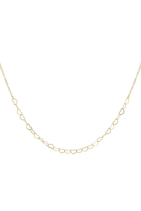 Ketting Linked Hearts Goud