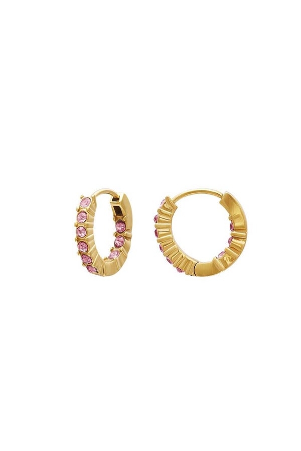 Oorbellen Angel Goud - Roze