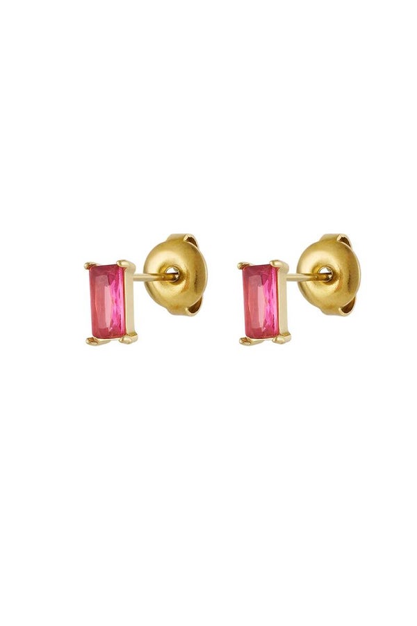 Oorbellen Gianna Goud - Roze