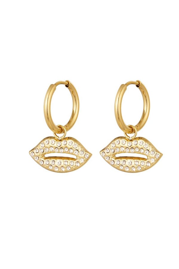Oorbellen Shiny Lips Goud