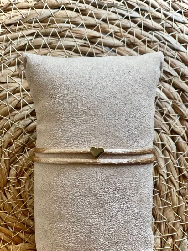 Satijnkoord Armbandje Heart Goud