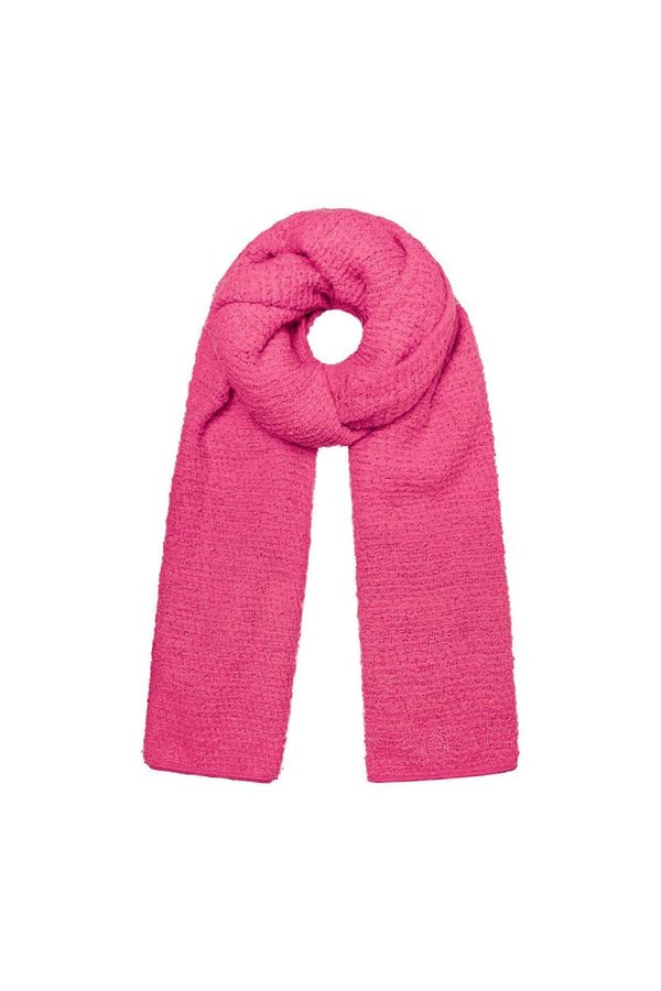 Wintersjaal Met Reliëf Patroon Roze Sale Item