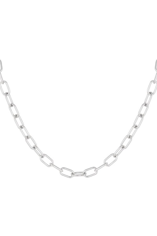Schakel Ketting Rowina Zilver