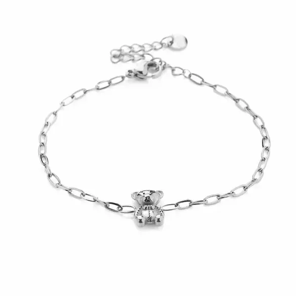 Armband Teddy Beer Zilver