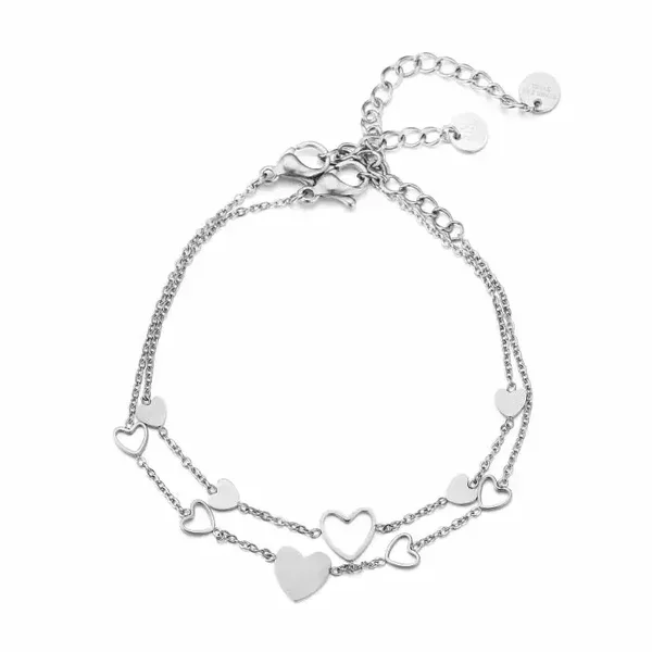 Armbandjes Forever Connected Hearts Zilver