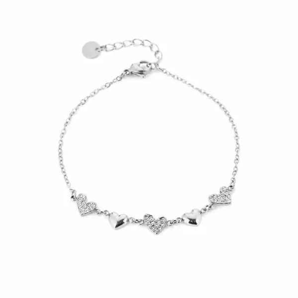 Armband Loved Strass Zilver