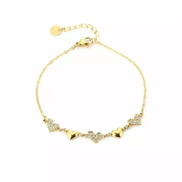 Armband Loved Strass Goud