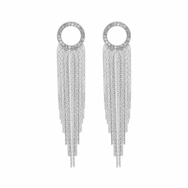 Oorbellen Luxe Party Strass Zilver