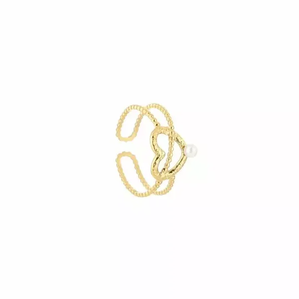 Ring Hart met Pareltje Goud Sale Item
