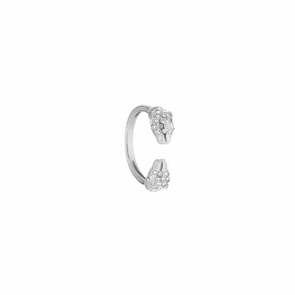 Ring Panther Strass Zilver