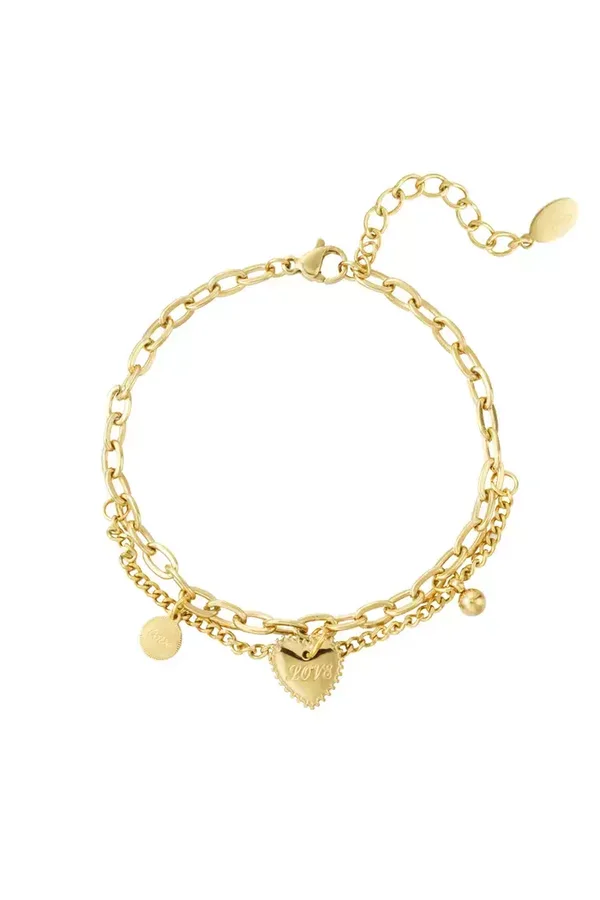 Armband Dubbel Love Goud
