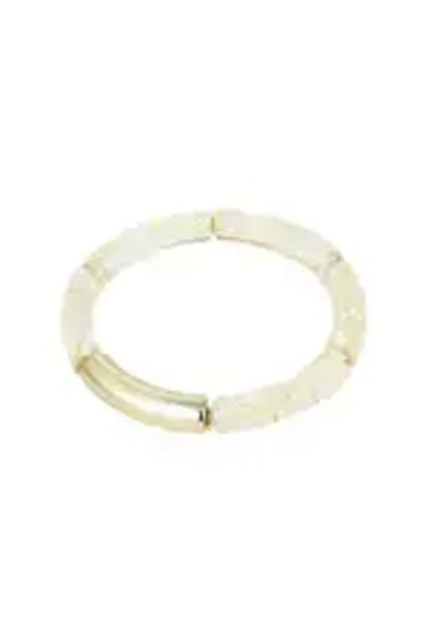 Tube armband Print Goud
