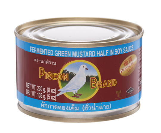 Pigeon Brand Pickled Mustard Green In Soy Sauce 140 gr