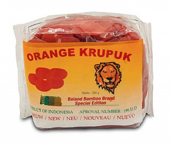 "Baland Bamboo Brand Orange Krupuk Special Edition Ongebakken 500 gr