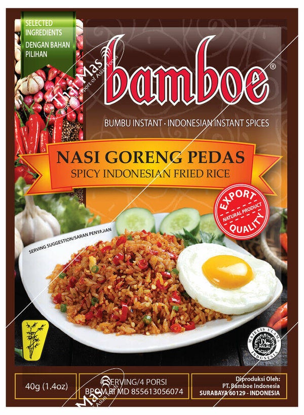 Bamboe Nasi Goreng Pedas Spicy Indonesian Fried Rice 40 gr