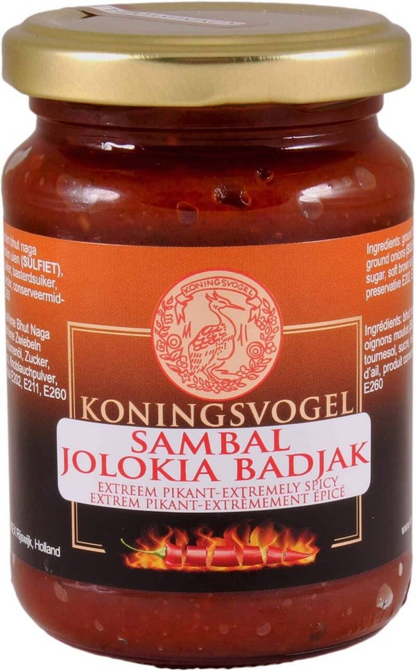 Koningsvogel Sambal Jolokia Badjak 200 gr