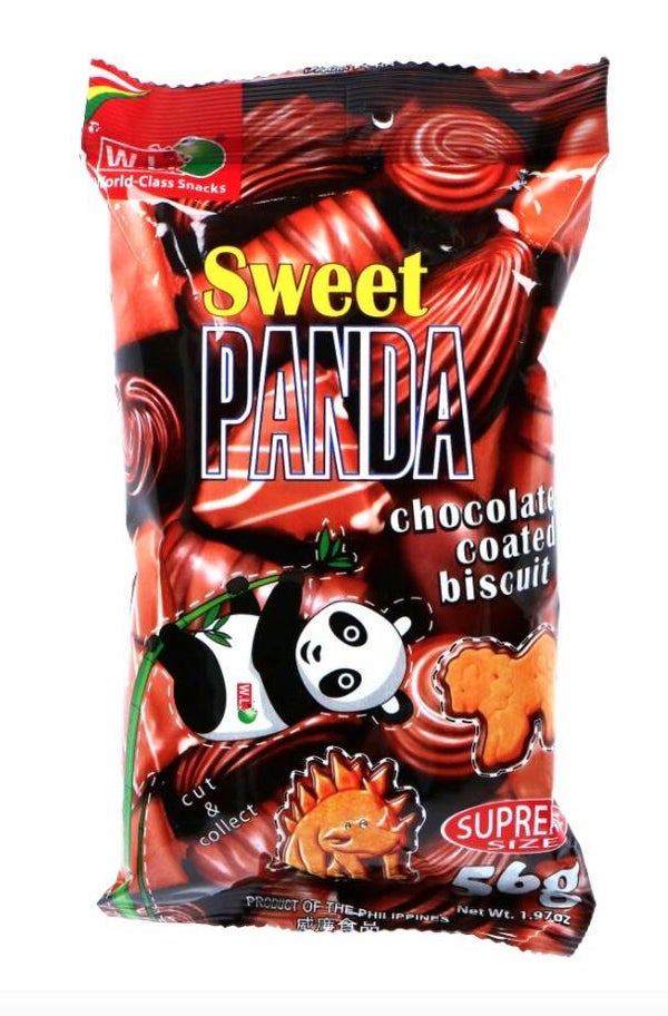 W.L. Foods Sweet Panda Chocolate Coated Biscuit 56 gr