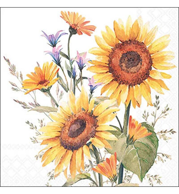 Ambiente servet Sunflowers 33 x 33 cm 13317440