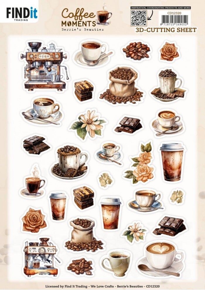 Berrie's Beauties CD12320 Coffee Moments Small Elements 3D