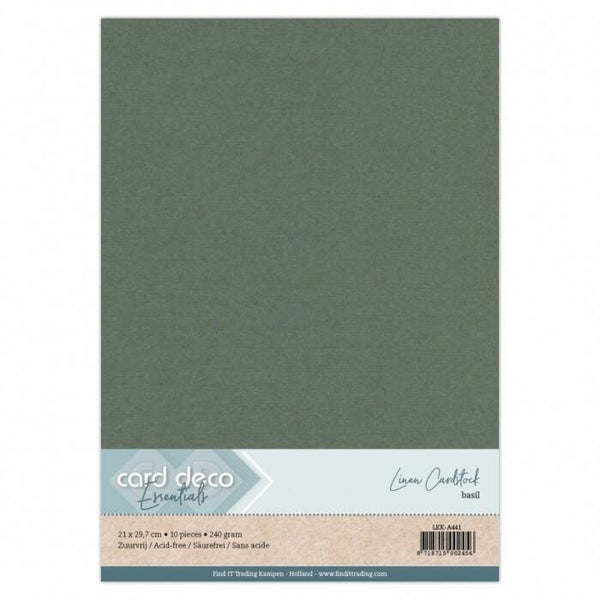 Card Deco A4 linnenkarton 41 basilicum 10 vellen 240 grams
